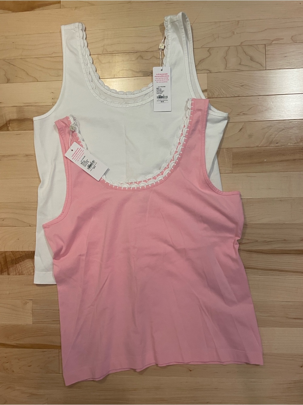 Lilly Pulitzer Pink Tank and White Gabby Tanks Size Medium